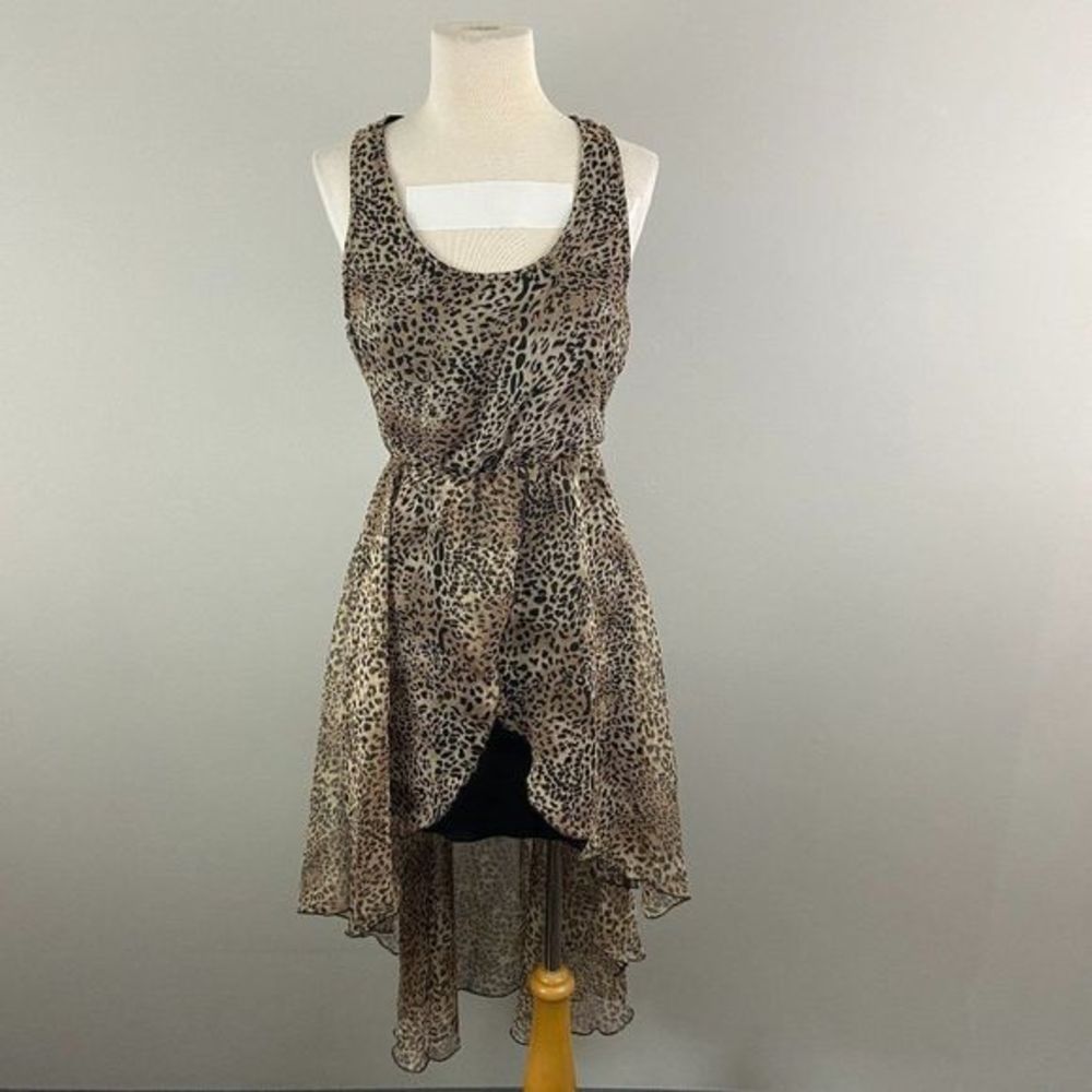 RECYCLED KARMA Tan‎ Animal Print Dress - Picture 2 of 9